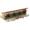 FALLER 130597 H0 Horse Stable with 4 Horses view 1