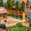 FALLER 130597 H0 Horse Stable with 4 Horses view 2