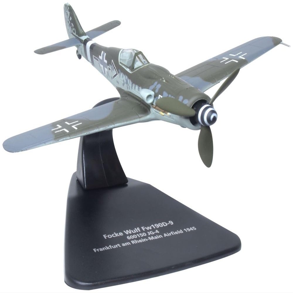 Oxford Diecast Focke-Wulf Fw190D-9 Fighter Aircraft 600150 JG-4, Frankfurt Rhine-Main Airfield (1945) German Oxford Aviation 1/72 Diecast Model Airplane AC113
