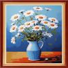 Dimxvean Stamped Cross Stitch Kits,Cross Stitch Kits for Adults Beginners,Embroidery Kits Full Range of Cross Stitch Stamped Kits Needlepoint Kits Cross Stitch Patterns-Beautiful Daisy 16x20 inch view 1