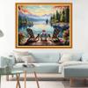 Dimxvean Stamped Cross Stitch Kits,Cross Stitch Kits for Adults Beginners,Embroidery Kits Full Range of Cross Stitch Stamped Kits Needlepoint Kits Cross Stitch Patterns-Rest by the Lake 16x20 inch view 2