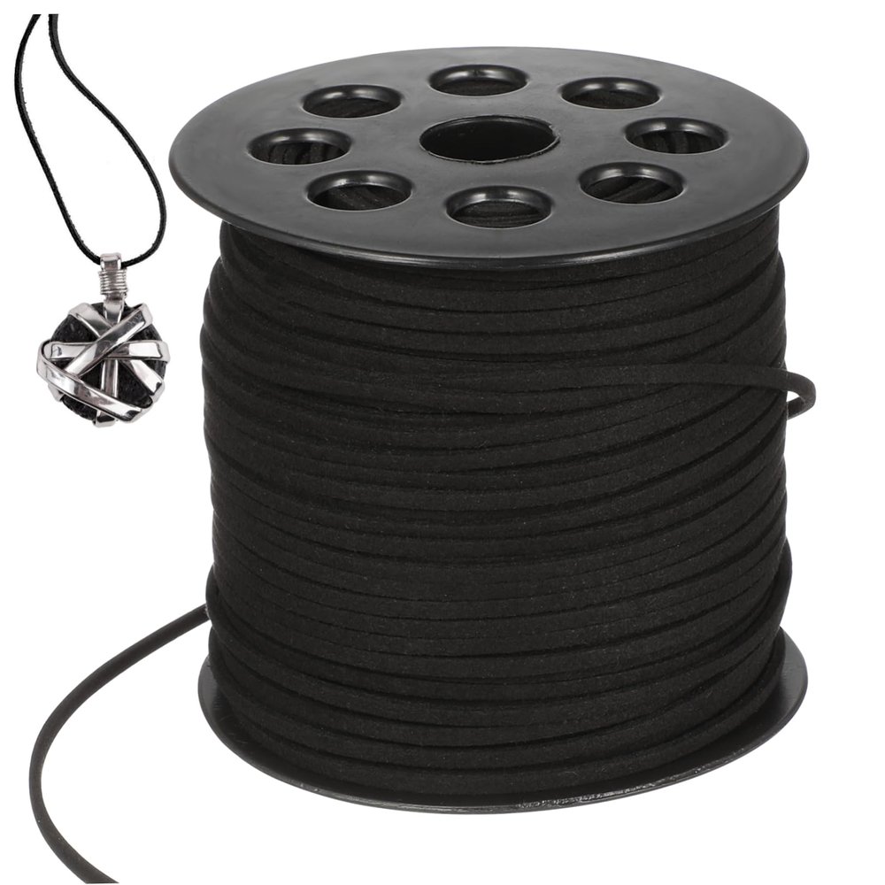 NUOBESTY Faux Leather Cords Roll DIY Knitting Jewelry Making Bracelet Necklace Waxed Thread