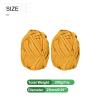 METALLIXITY Yarn Elastic Fabric (200g/7oz) 2Pcs, Polyester Crochet Cloth Yarn - for DIY Projects, Bag Basket, Cotton Cloth and T-Shirt, Dark Yellow view 2