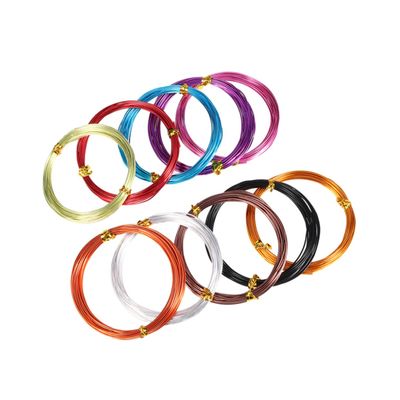 Hohopeti 10pcs Colorful Aluminum Wire for DIY Crafts Jewelry Making and Bonsai Design Flexible Anodized Vibrant Colors