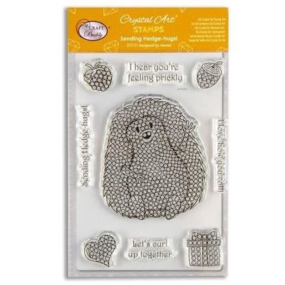 Craft BuddyUS CCST131: Craft Buddy Crystal Art Sending Hedge-HUGS A6 Stamp Set