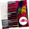 Hohopeti 7pcs Acrylic Yarn Craft for DIY Rug Making Latch Hook Projects Soft and Durable Home Decor Supplies Red Shades view 2