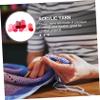 Hohopeti 7pcs Acrylic Yarn Craft for DIY Rug Making Latch Hook Projects Soft and Durable Home Decor Supplies Red Shades view 3