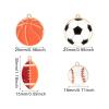 Honbay 24PCS Enamel Alloy Ball Game Sports Theme Charms Pendant Baseball Basketball Soccer Football Rugby Pendant Bead Charms for Keychains Earrings Bracelets Necklaces Jewelry Making and DIY Crafts view 2