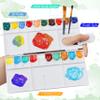 Watercolor Palette, Halobios Paint Palette with 20-Well and 5 Mixing Areas, Folding Paint Tray with Thumbhole and Paint Brush Holder, Plastic Painting Palette for Children Beginners Artists(1 Pack) view 3