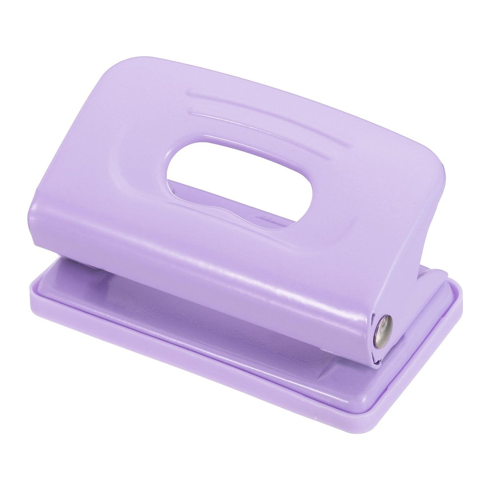 YOKIVE 2 Hole Punch Hole Paper Puncher | Metal Paper Punching Tool Great for Packaging Card Scrapbook Notebook, (Purple 1/4")