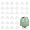 FINGERINSPIRE 30 Pcs Refractory Ceramic Support Nails Aluminium Oxide Pottery Kiln Moveable Nails 0.8x0.6 Porcelain Burning Kiln Support Bases High Temperature Resistant Pottery Nails for Pottery view 1