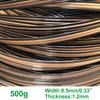 Queenbox 8.5x1.2mm 196ft Flat Plastic Woven Rattan, 4 Lines PE Weaving Wicker Repair Material for Repair DIY Home Furniture Chair Table Basket, 16 view 2