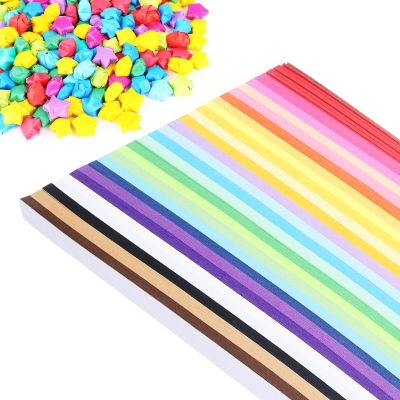 PATIKIL 1030 Sheets Origami Star Paper Strips, 27 Assortment Color Lucky Star Paper for DIY Hand Art Crafts, Multicolored, 9.4x1/2inch