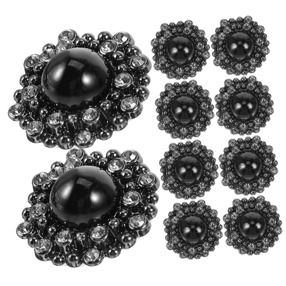TOPPERFUN 10pcs Sewing Buttons Buttons Rhinestone Decoration for Clothing Decorative