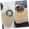 TOPPERFUN 2pcs Round Wooden Handbag Handles Durable Natural Wood Purse Circles for DIY Craft Projects Inner Diameter Smooth Surface Retro Style view 3