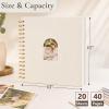Vienrose 10x10 Inch Scrapbook Album, 20 Sheets 40 Blank Thick Pages Personalized DIY Photo Album, Linen Arch Window Memory Book for Wedding, Baby Shower, Anniversary, Travel, Keepsake Gift, Beige view 2