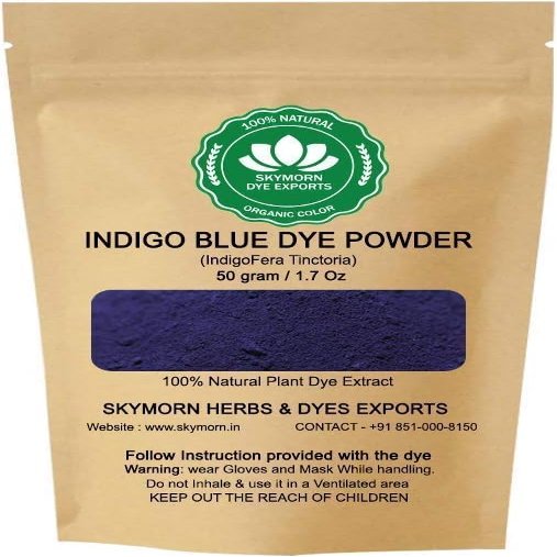 NineTribe Basics PUB Powdered Indigo Blue | Indigoferra Tinctoria | Natural Colorant | Natural Dye for Fabric Soap & Paper |