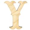 Krafty Supply (Railway) Letters, Unfinished Wooden Letters, Sturdy and Durable, Paintable Birch Craft Alphabet (14in Tall, 1-4in Thick,Letter Y) view 1