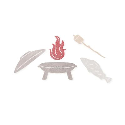 Stove Grilled Fish Die Cuts DIY Sewing Metal Cutting Dies for Handmade Card Making Stencils Festivals Scrapbooking Album Paper Craft Template