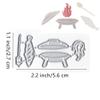 Stove Grilled Fish Die Cuts DIY Sewing Metal Cutting Dies for Handmade Card Making Stencils Festivals Scrapbooking Album Paper Craft Template view 2