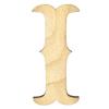 Krafty Supply (Railway) Letters, Unfinished Wooden Letters, Sturdy and Durable, Paintable Birch Craft Alphabet (14in Tall, 1-4in Thick,Letter I) view 1