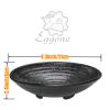 Eggone Japanese Ikebana Kit Floral Frog Flower Container with Kenzan Needle Straightening Tool (Large Tripod Bowl) view 3