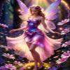 TUTUMAY21 Christmas Gift Beautiful Elf Fairy Girl with Pink Wings in Forest Diamond Painting Kit Diamond Art DIY Full Round Gemstone Art, Room Wall Decoration for New Year Valentine's Day 12x16 inch view 2