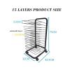 THEGA Art Drying Rack for Classroom - Mobile Paint Drying Rack, Keep Artwork Protected While Drying, Metal Power Coated Design Artwork Storage Display Rack, Space Saving Rack, 15 floors view 2