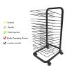 THEGA Art Drying Rack for Classroom - Mobile Paint Drying Rack, Keep Artwork Protected While Drying, Metal Power Coated Design Artwork Storage Display Rack, Space Saving Rack, 15 floors view 4