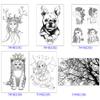 Acahhotxx Tree Background DIY Silicone Clear Stamp Cling Seal Scrapbook Embossing Album Decor Clear Stamp Block Large view 4