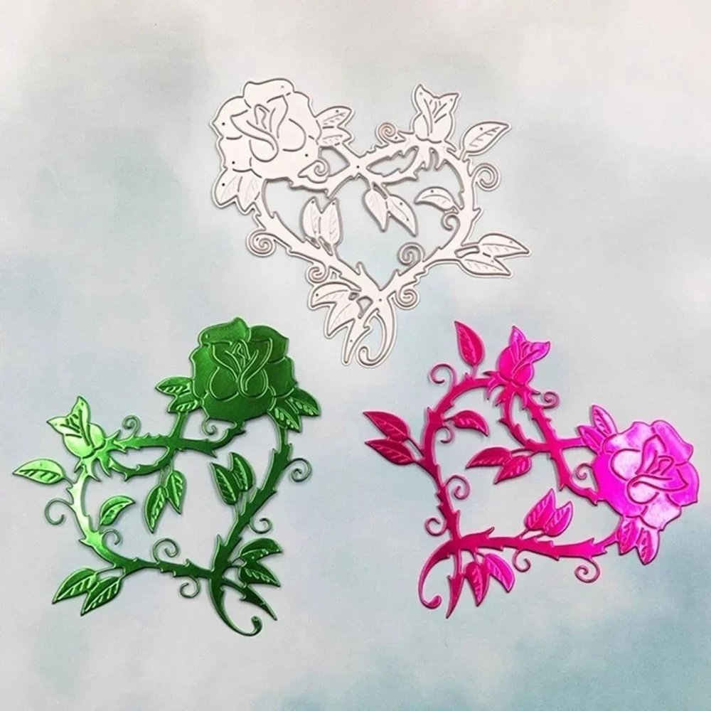 Die Cuts for Scrapbooking,9.8x8.6cm Love Heart Metal Cutting Dies Stencil Scrapbooking Embossing Album Paper Card Craft