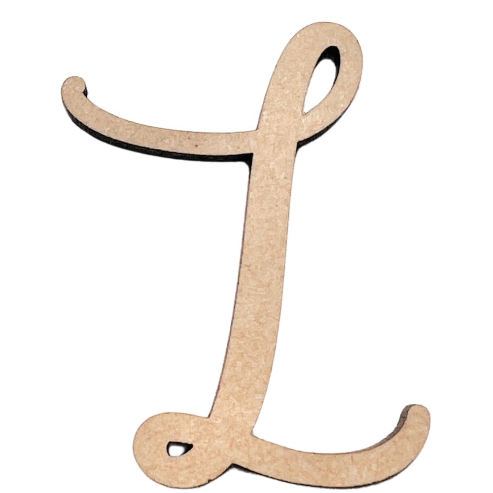 Krafty Supply (CountryKitchen) Letters, Unfinished Wooden Letters, Sturdy and Durable, Paintable MDF Craft Alphabet (16in Tall, 1-8in Thick,Letter L)