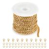Jabogrii 16.4 Feet Gold Chain for Jewelry Making Stainless Steel Jewelry Making Chains Curb Cuban DIY Necklace Bracelet Flat Chain Findings view 1