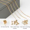 Jabogrii 16.4 Feet Gold Chain for Jewelry Making Stainless Steel Jewelry Making Chains Curb Cuban DIY Necklace Bracelet Flat Chain Findings view 2