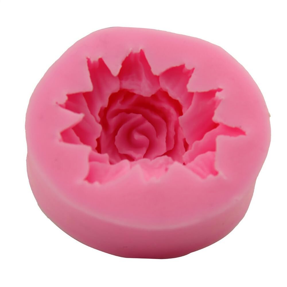 ihreesy Flowers Silicone Molds,Cake Chocolate Mold 3D Fondant Silicone Molds Soap Candle Making Silicone Mould DIY Chocolate Cupcake Projects,Rose #2