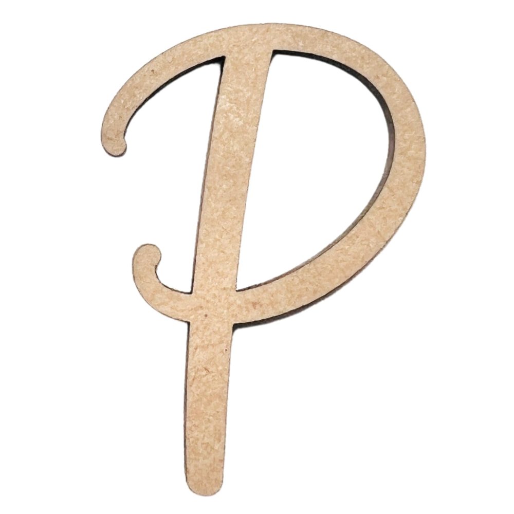Krafty Supply (CountryKitchen) Letters, Unfinished Wooden Letters, Sturdy and Durable, Paintable MDF Craft Alphabet (20in Tall, 1-8in Thick,Letter P)