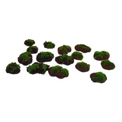 Operitacx 16pcs Decorative Mossy Stones Realistic Faux Props for Terrariums and Decor Lightweight -Themed Ornaments No Watering Needed