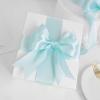Rilisili Light Blue Satin Ribbon 2 Inch 25 Yards Double Faced Polyester Satin Ribbons for Gift Wrapping DIY Crafts Weddings Invitations Flower Bouquet Bow Making Home Decor Sewing view 4