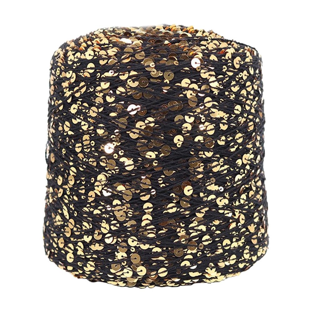 ECYC Ltd 153 Yards Cotton Sequin Yarn, Sparkle Sequin Thread for Knitting & Crocheting, DIY Craft Projects