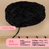 200g Soft Chenille Yarn Blanket Yarn,Yarn for Crafts,Yarn for Crocheting,Fancy Yarn for Crochet,Crochet Yarn for Sweater/Hat/Blankets/DIY Craft(Black) view 2