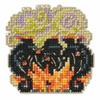 Mill Hill Witch's Cauldron Beaded Counted Cross Stitch Ornament Kit 2024 Autumn Harvest MH182425 Multicolor, 3 x 3 Inches view 1