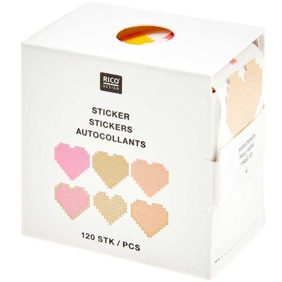 Rico Design Stickers - Futschikato - Hearts - 2.5 cm - 120 pcs