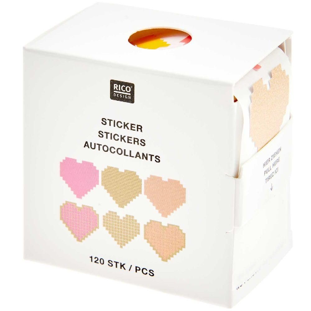 Rico Design Stickers - Futschikato - Hearts - 2.5 cm - 120 pcs