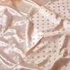 MaiMaiSuan 60 Wide Champagne Polka Dot Satin Jacquard Fabric by The Yard Soft Shiny Silky Satin Fabric for Sewing, DIY Crafts, Costumes,Decoration,Bridal Dress,5 Yards view 1