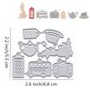 Bus Booth Teapot Tag Die Cuts DIY Sewing Metal Cutting Dies for Handmade Card Making Stencils Festivals Scrapbooking Album Paper Craft Template view 2