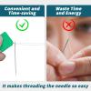 5 Pcs Needle Threaders,Cute Design Squre Sewing Needle Threader for Hand Machine Sewing Plastic Simple Needle Threader Tool for Small Eye Needle Easy Threader for Embroidery,Cross-Stitch,Craft view 4