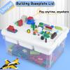 Creahaus 16L Organizers and lego storage Box with Removable Tray and lego building tray kids storage boxes Craft Box for Lego Art, Playdoh, Tool, Craft, Toy(Clear) view 4
