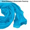 PATIKIL Nylon Stockings DIY Flower, 10Pcs Stocking Flower Fabric Material Tensile Silk Stocking Flowers for DIY Flower Making Wedding Crafts Home Decoration, Sky Blue view 3