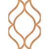 7 3/8" W x 11" H x 1/4" T Extra Small Villarreal Decorative Fretwork Wood Wall Panels, Cherry view 2