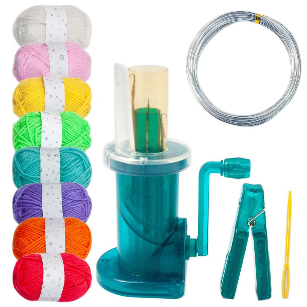 Hand Embellishment Winding Tools Braiding Thread Device Knitting Mill Hand Knitting Machine For Hats Sweaters Glove Knitting Machine 48 Needle For Adults Accessories Row Counter Tensioner Adapter